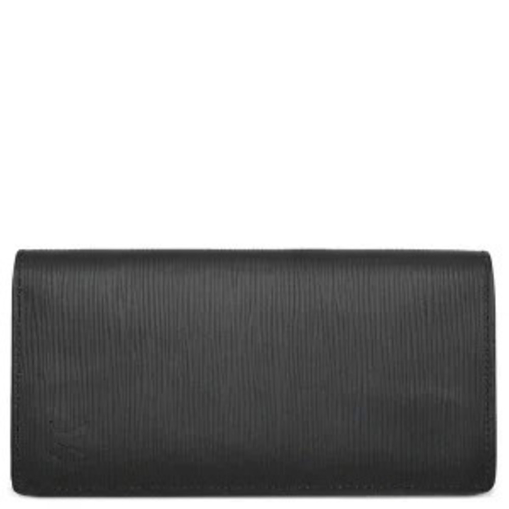 Louis Vuitton Portefeuille Brazza Long Wallet Epi Leather Black Bi fold